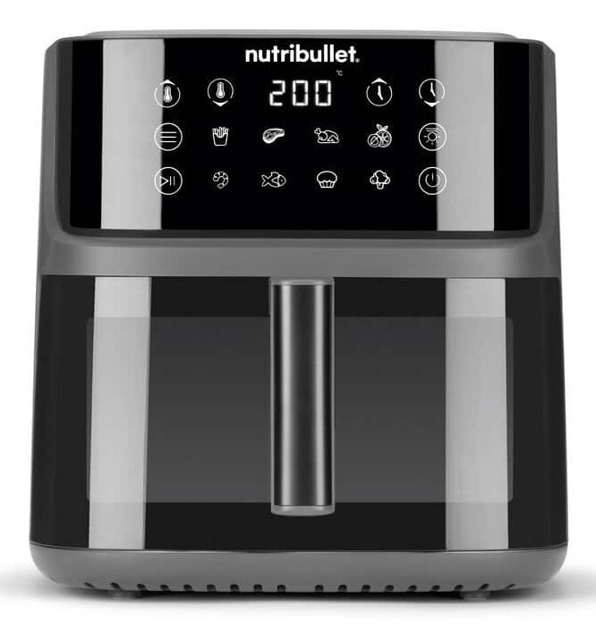 NutriBullet CrispLite Vision Singolo 8 L Indipendente 2000 W Friggitrice ad aria calda Nero