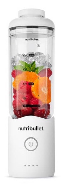 NutriBullet Flex – Mini Frullatore Compatto e Portatile, Ricaricabile USB-C, Smoothie Maker To Go, Bianco (NBP013W)