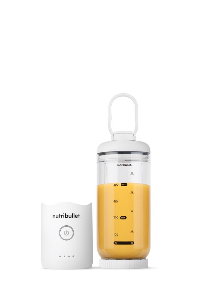 NutriBullet Flex – Mini Frullatore Compatto e Portatile, Ricaricabile USB-C, Smoothie Maker To Go, Bianco (NBP013W)