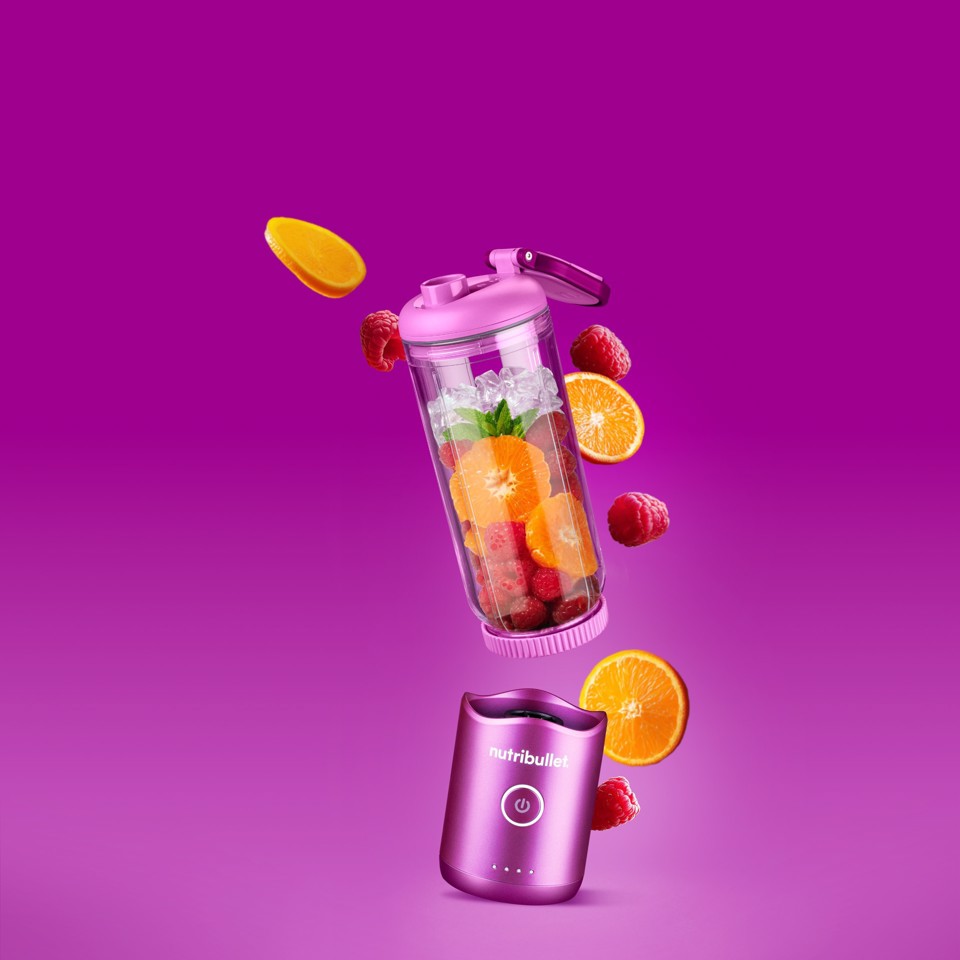 NutriBullet Flex – Mini Frullatore Compatto e Portatile, Ricaricabile USB-C, Smoothie Maker To Go, Viola (NBP013VT)