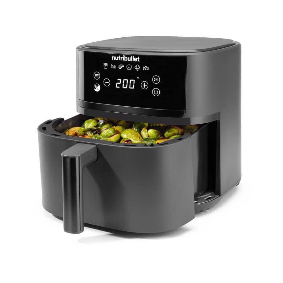 NutriBullet NBA0611DG friggitrice Singolo 6 L Indipendente 1700 W Friggitrice ad aria calda Grigio