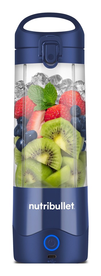 NutriBullet Portable – Mini Frullatore Compatto e Portatile, Ricaricabile USB-C, Smoothie Maker, Blu (NBP003NBL)