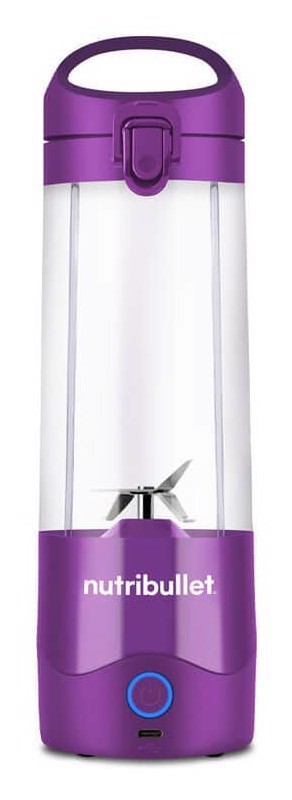 NutriBullet Portable – Mini Frullatore Compatto e Portatile, Ricaricabile USB-C, Smoothie Maker, Viola (NBP003PU)