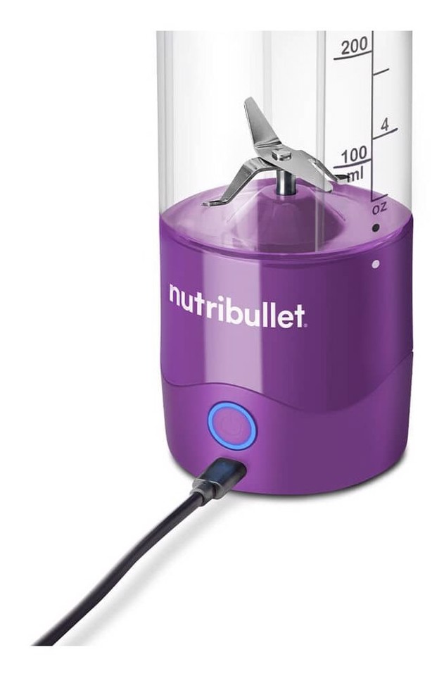 NutriBullet Portable – Mini Frullatore Compatto e Portatile, Ricaricabile USB-C, Smoothie Maker, Viola (NBP003PU)