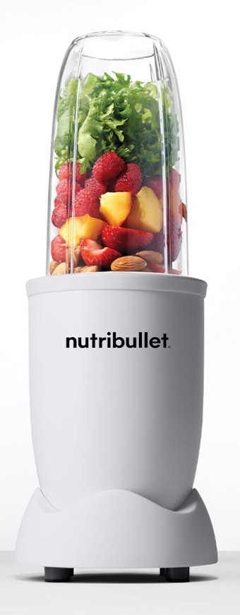 NutriBullet Pro – Frullatore Compatto e Potente, Estrattore di Nutrienti, Smoothie Maker, 900W, Bianco Opaco (NB907MAW)