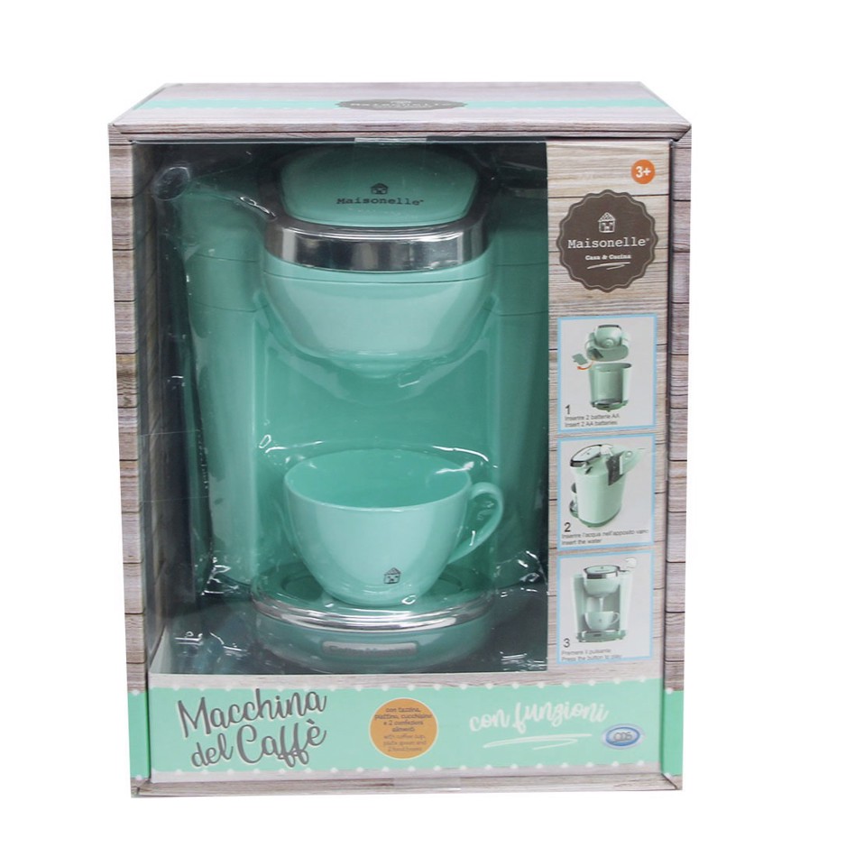 ODS Macchina Del Caffè - Macchina Del Caffè cm 19.5*14.5 cm, Funzionamento Ad Acqua, Con Tazza, Funzionante A Batterie Non Incluse