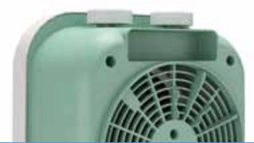 Olimpia Splendid Caldo Funky Interno Verde, Bianco 2000 W Riscaldatore ambiente elettrico con ventilatore