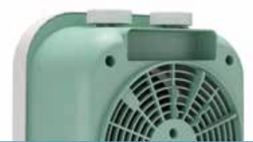 Olimpia Splendid Caldo Funky Interno Verde, Bianco 2000 W Riscaldatore ambiente elettrico con ventilatore