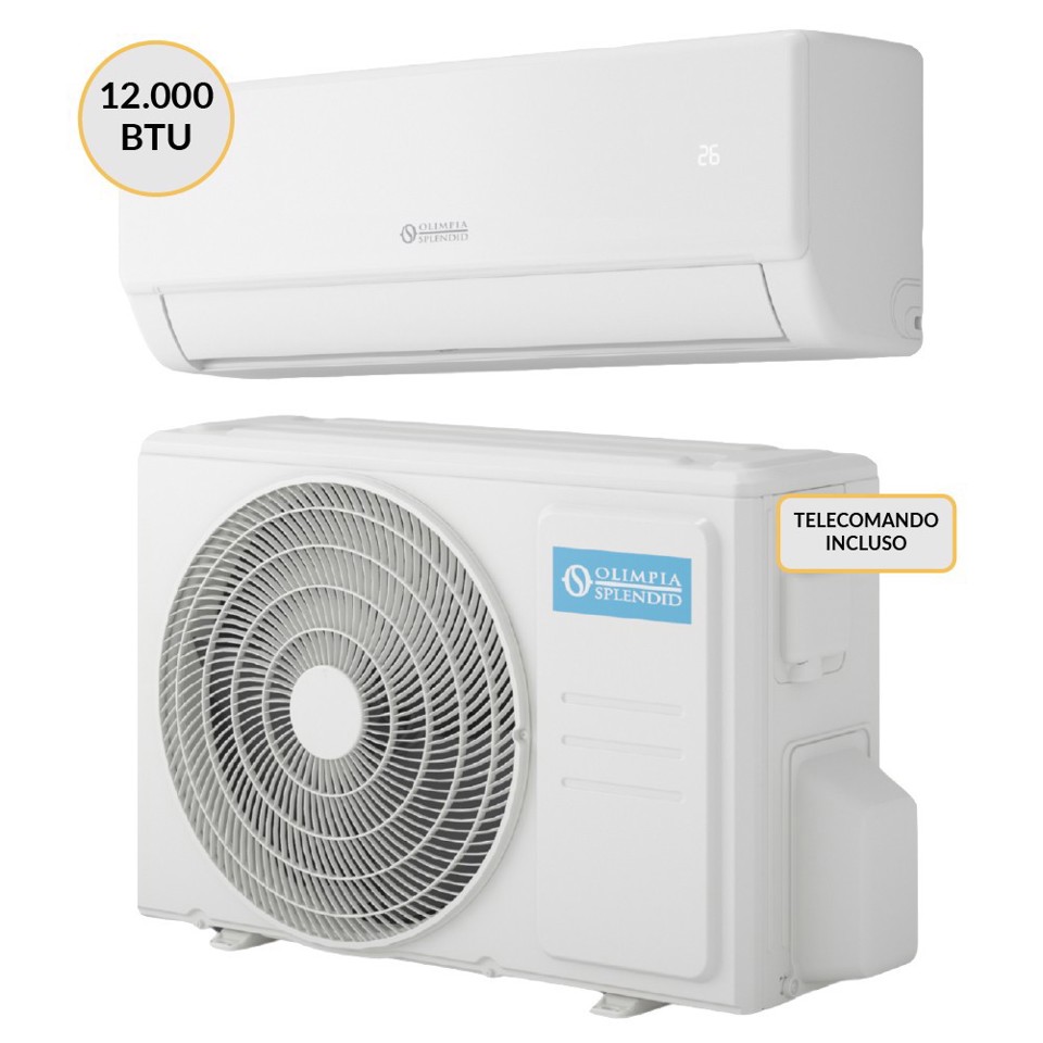 Olimpia Splendid Condizionatore MONO split Inverter 12000 btu Wi-Fi OSCAAQH12EI + OSSAAQH12EI Climatizzatore Fisso