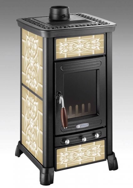 Olimpia Splendid Viva Mini Floreale Libera installazione A legna Beige, Nero