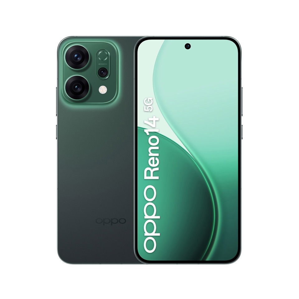 OPPO 14 5G Reno14 5G 16,7 cm (6.59") Doppia SIM Android 15 USB tipo-C 12 GB 512 GB 6000 mAh Verde