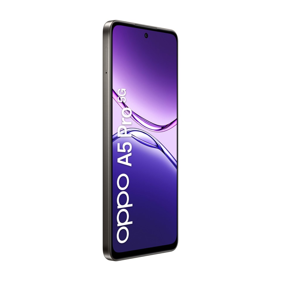 OPPO A5 Pro 5G Smartphone, Foto AI 50MP, Frontale 8MP, Display 6.67” 120HZ LCD HD+, 5800mAh, RAM 8(Esp4GB/6GB/8GB)+ROM 256GB (esp1TB), IP69, [Versione Italia], Black Brown