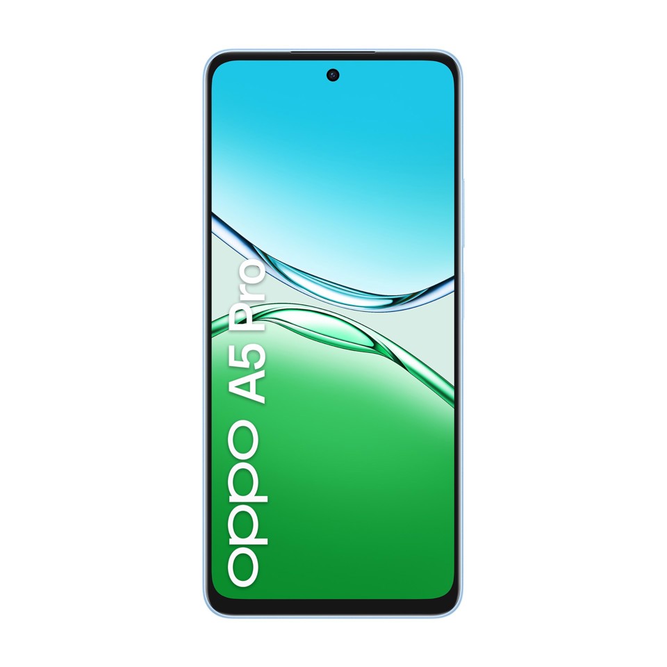 OPPO A5 Pro Smartphone, Foto AI 50MP, Frontale 8MP, Display 6.67” 90HZ LCD HD+, 5800mAh, RAM 8(Esp4GB/6GB/8GB)+ROM 256GB (esp1TB), IP69, [Versione Italia], Feather Blue