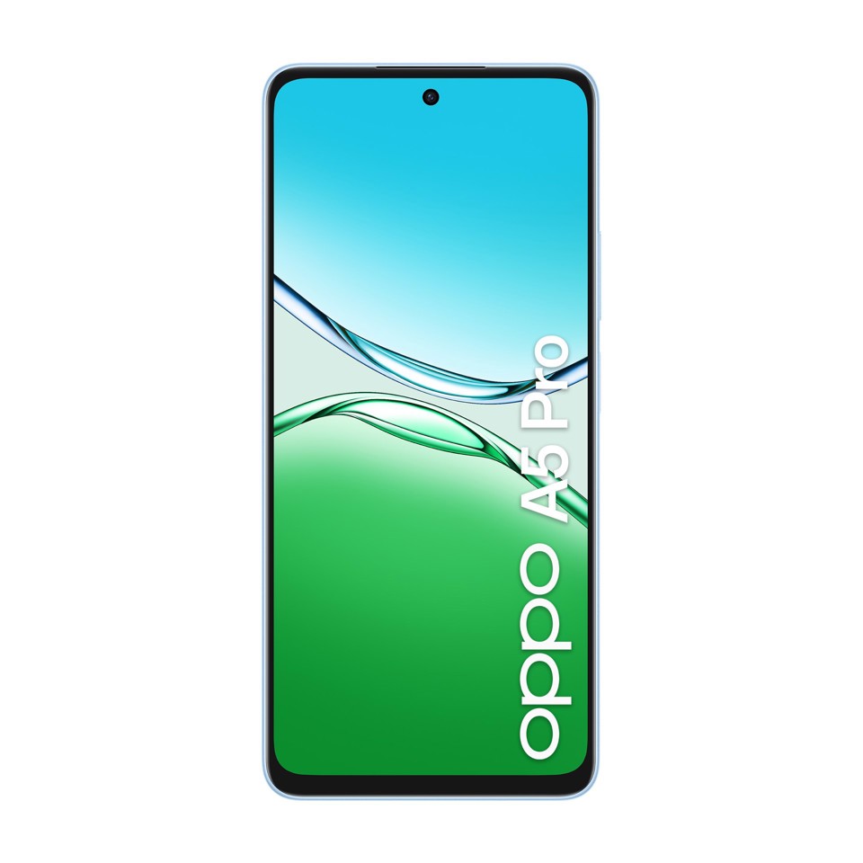 OPPO A5 Pro Smartphone, Foto AI 50MP, Frontale 8MP, Display 6.67” 90HZ LCD HD+, 5800mAh, RAM 8(Esp4GB/6GB/8GB)+ROM 256GB (esp1TB), IP69, [Versione Italia], Feather Blue