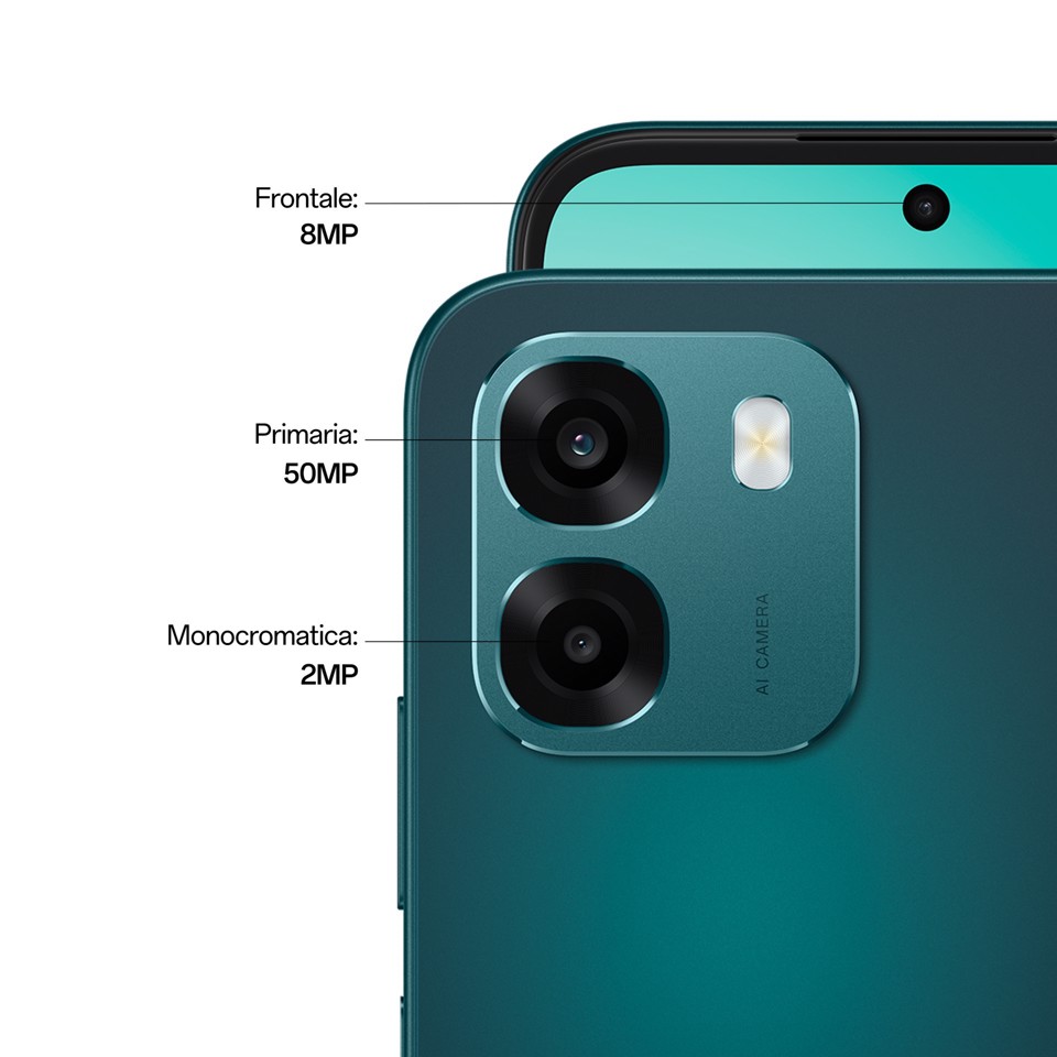 OPPO A6 5G AI Smartphone, doppia fotocamera 50MP+2, Selfie 8MP, Display 6.75” 120HZ IPS HD+, 6550mAh, RAM 6GB(Esp2GB/4GB/6GB)+ROM 256GB [Versione Italia], Sapphire Black