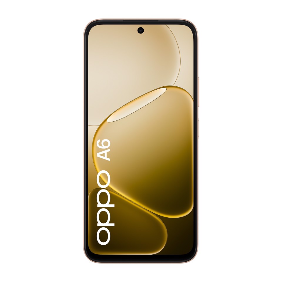 OPPO A6 AI Smartphone, doppia fotocamera 50MP+2, Selfie 8MP, Display 6.75” 120HZ IPS HD+, 6550mAh, RAM 6GB(Esp2GB/4GB/6GB)+ROM 256GB [Versione Italia], Aurora Gold