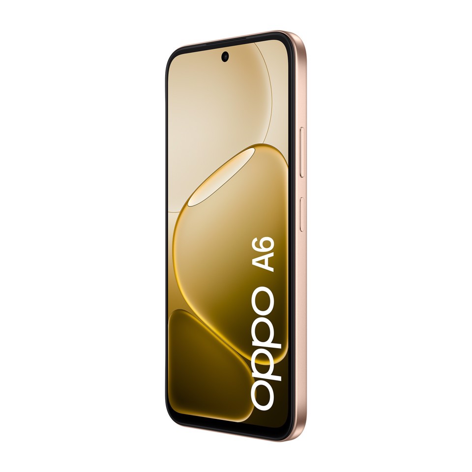 OPPO A6 AI Smartphone, doppia fotocamera 50MP+2, Selfie 8MP, Display 6.75” 120HZ IPS HD+, 6550mAh, RAM 6GB(Esp2GB/4GB/6GB)+ROM 256GB [Versione Italia], Aurora Gold