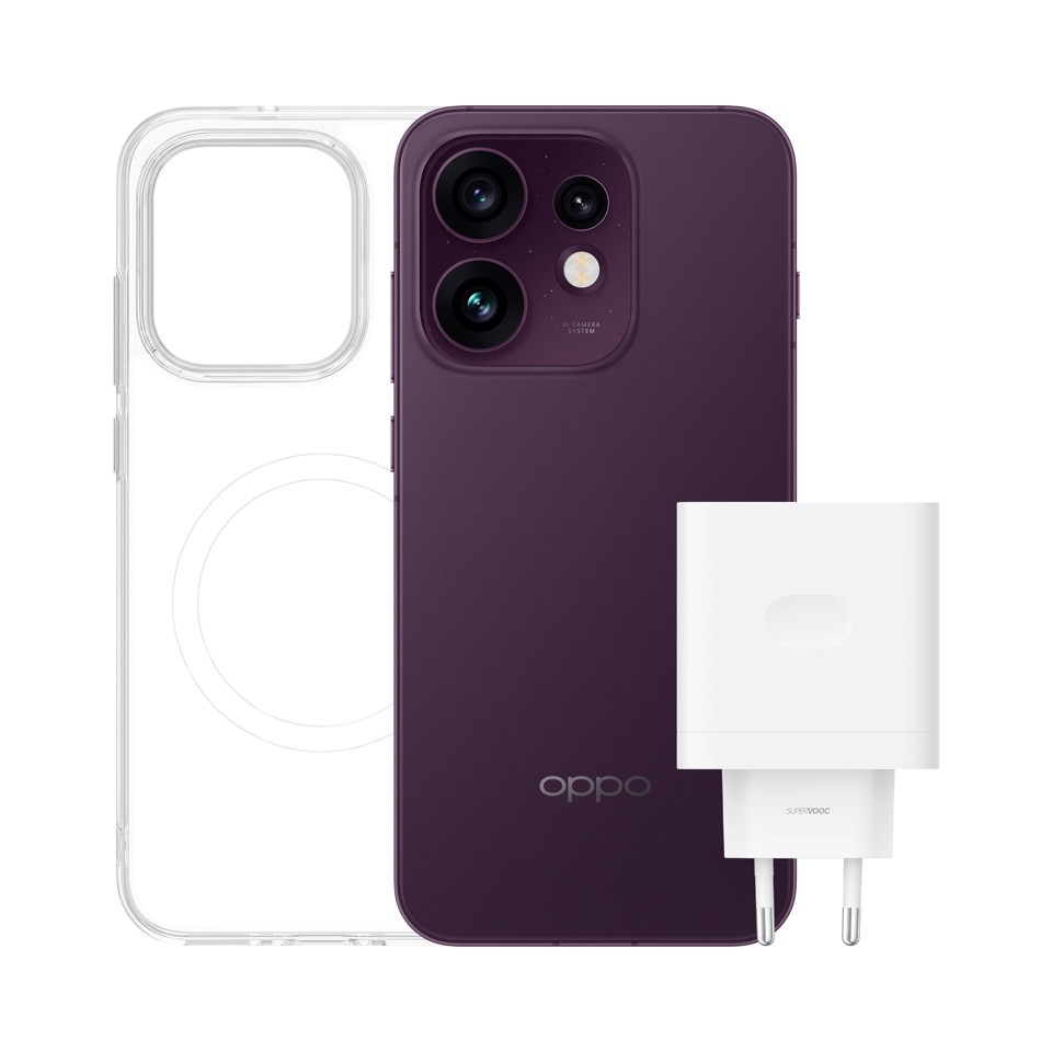 OPPO Reno16 5G AI Smartphone, Tripla fotocamera 50+50+50MP, Selfie 50MP, Display 6.32” 120HZ AMOLED FHD+, 6000mAh, RAM 8GB(Esp2GB/4GB/8GB)+ROM 512GB [Versione Italia], Purple Black