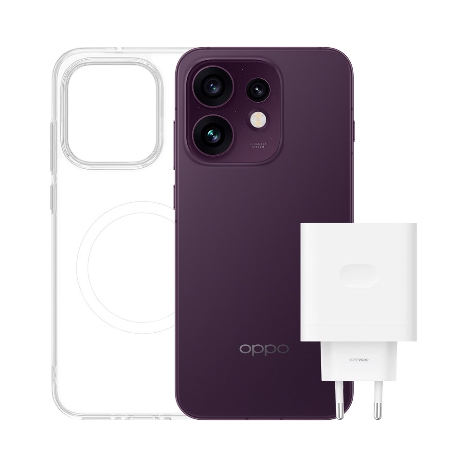 OPPO Reno16 5G AI Smartphone, Tripla fotocamera 50+50+50MP, Selfie 50MP, Display 6.32” 120HZ AMOLED FHD+, 6000mAh, RAM 8GB(Esp2GB/4GB/8GB)+ROM 512GB [Versione Italia], Purple Black