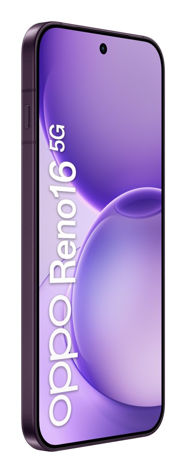 OPPO Reno16 5G AI Smartphone, Tripla fotocamera 50+50+50MP, Selfie 50MP, Display 6.32” 120HZ AMOLED FHD+, 6000mAh, RAM 8GB(Esp2GB/4GB/8GB)+ROM 512GB [Versione Italia], Purple Black