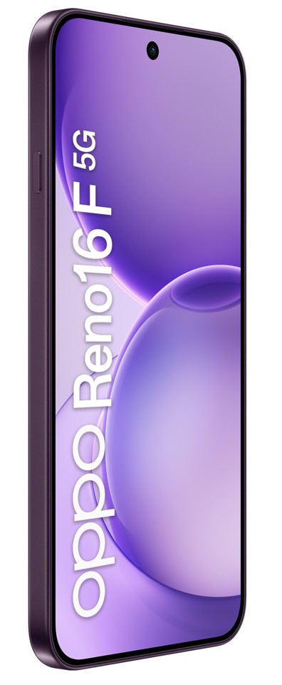 OPPO Reno16 F 5G AI Smartphone, Tripla fotocamera 50+8+50MP, Selfie 50MP, Display 6.57” 120HZ AMOLED FHD+, 6500mAh, RAM 8GB(Esp2GB/4GB/8GB)+ROM 256GB [Versione Italia], Purple Black