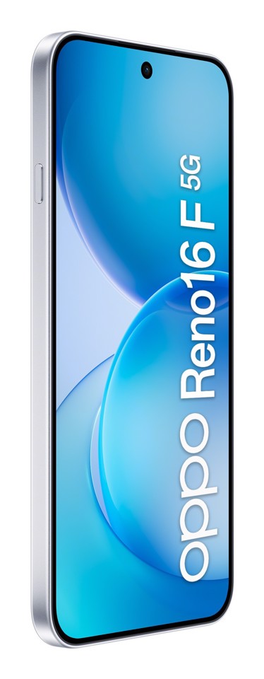 OPPO Reno16 F 5G AI Smartphone, Tripla fotocamera 50+8+50MP, Selfie 50MP, Display 6.57” 120HZ AMOLED FHD+, 6500mAh, RAM 8GB(Esp2GB/4GB/8GB)+ROM 256GB [Versione Italia], Pop White