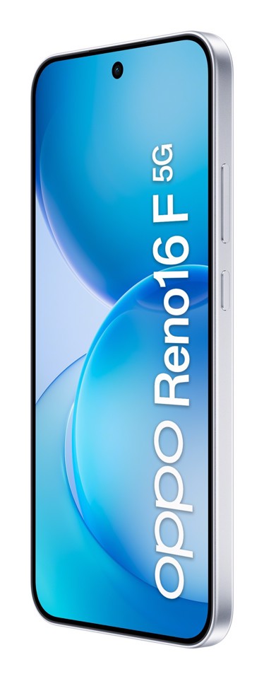 OPPO Reno16 F 5G AI Smartphone, Tripla fotocamera 50+8+50MP, Selfie 50MP, Display 6.57” 120HZ AMOLED FHD+, 6500mAh, RAM 8GB(Esp2GB/4GB/8GB)+ROM 256GB [Versione Italia], Pop White
