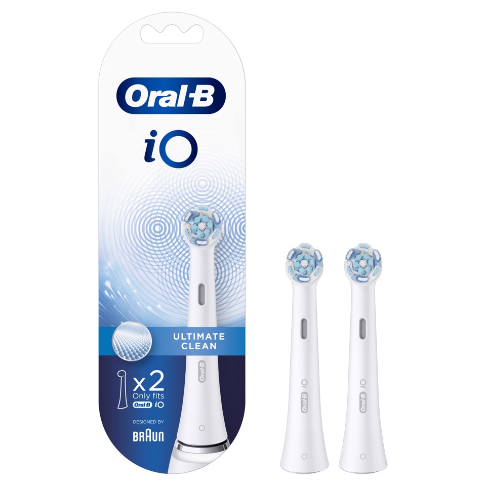 Oral-B iO Ultimate Clean Testine Di Ricambio, 2 Pezzi