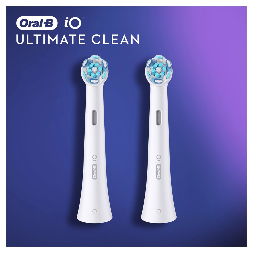 Oral-B iO Ultimate Clean Testine Di Ricambio, 2 Pezzi