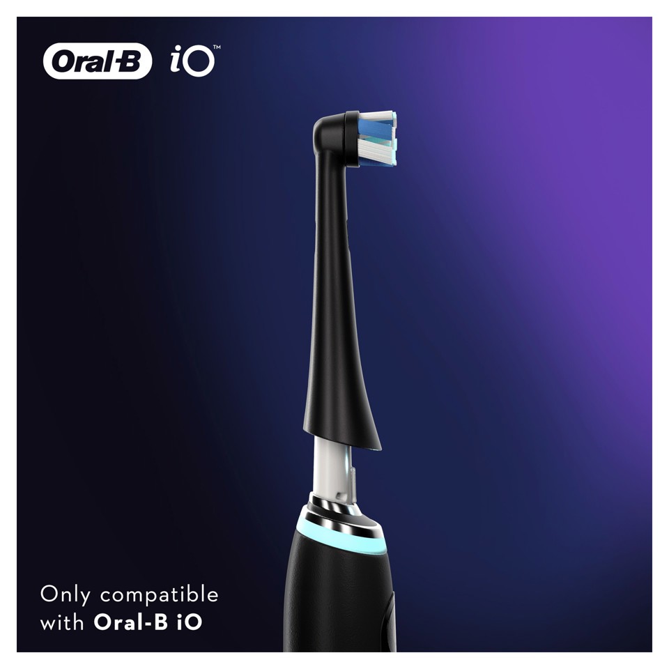 Oral-B iO Ultimate Clean Testine Di Ricambio Nere, 2 Pezzi