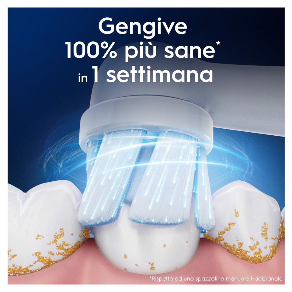 Oral-B Testine di Ricambio iO Gentle Care, testine rotonde originali, setole angolate per una rimozione più profonda della placca, testina più morbida, adatte a gengive sensibili, 3