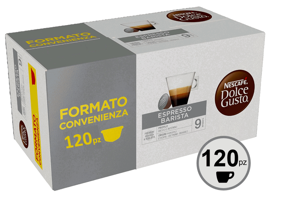 120 Capsule Nescafé Dolce Gusto Caffè Espresso Barista