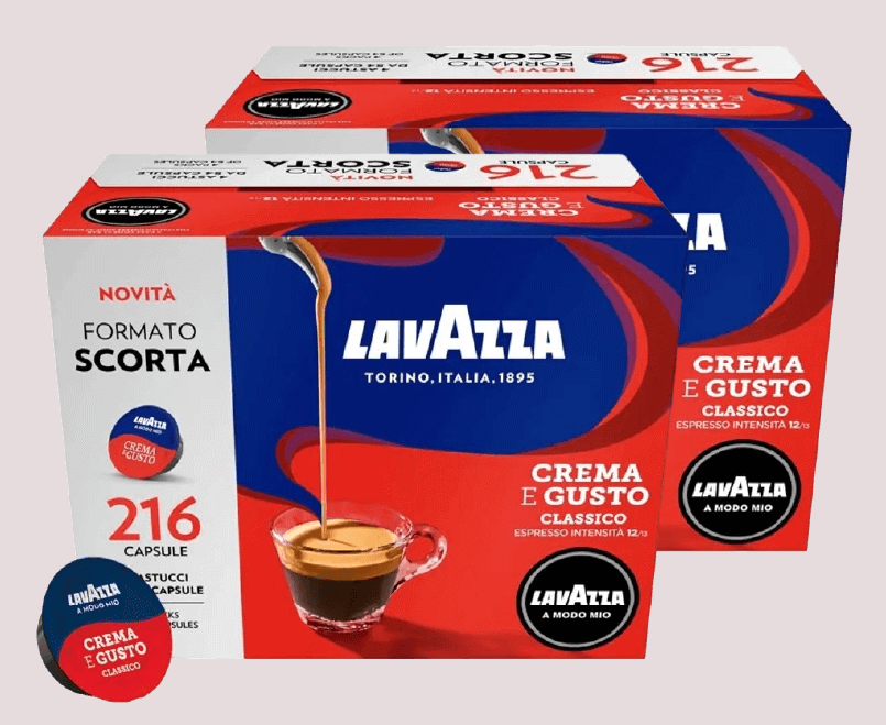 Capsule originali a Modo Mio Crema e Gusto classico PACK 432pz