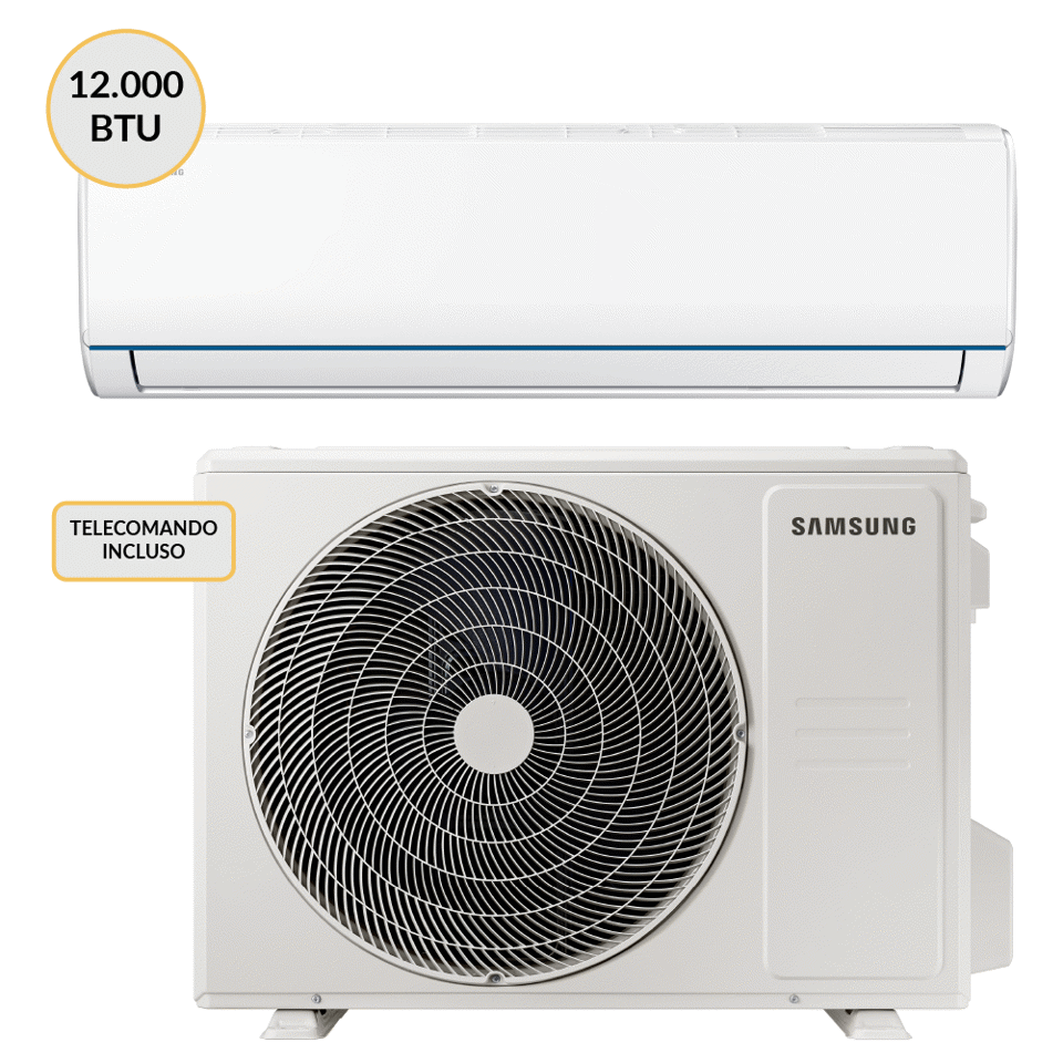 Samsung Condizionatore MONO split Inverter 12000 btu Wi-Fi AR40H12C1BMXEU + AR40H12C1BMNEU Climatizzatore Fisso