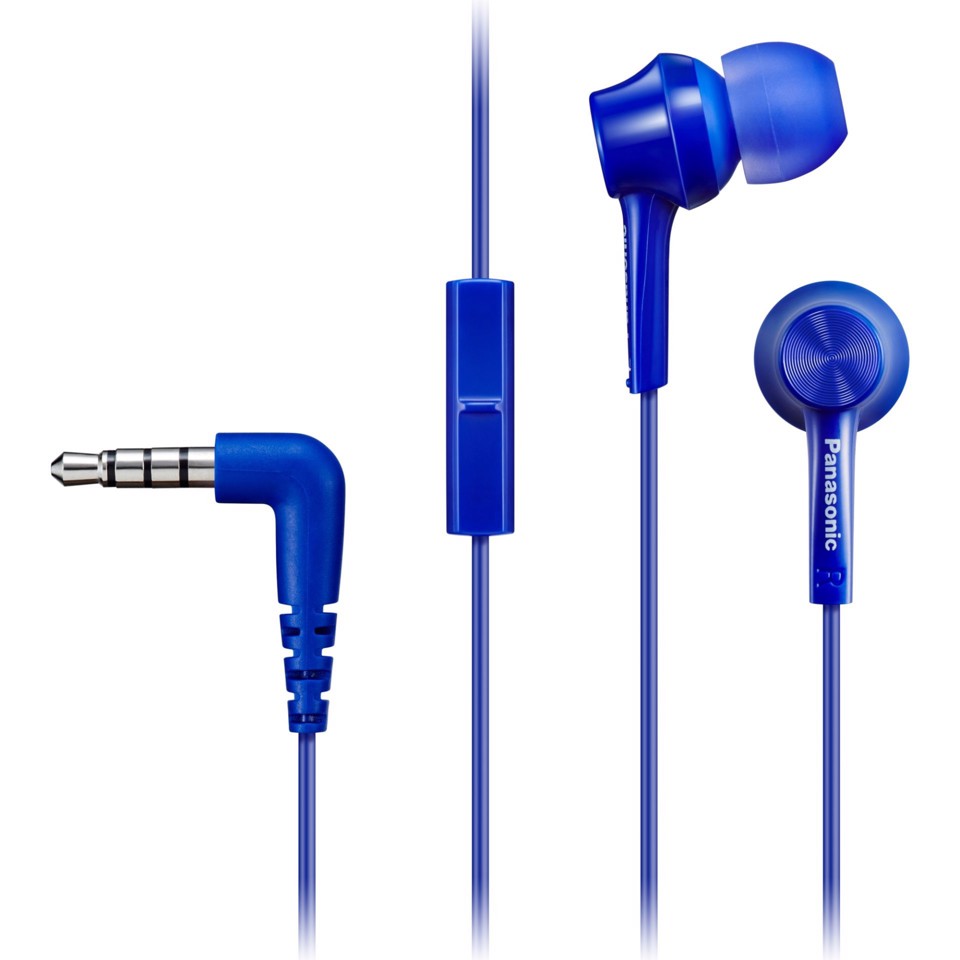 Panasonic Auricolari in-ear con cavo RP-TCM115E-A, Blu