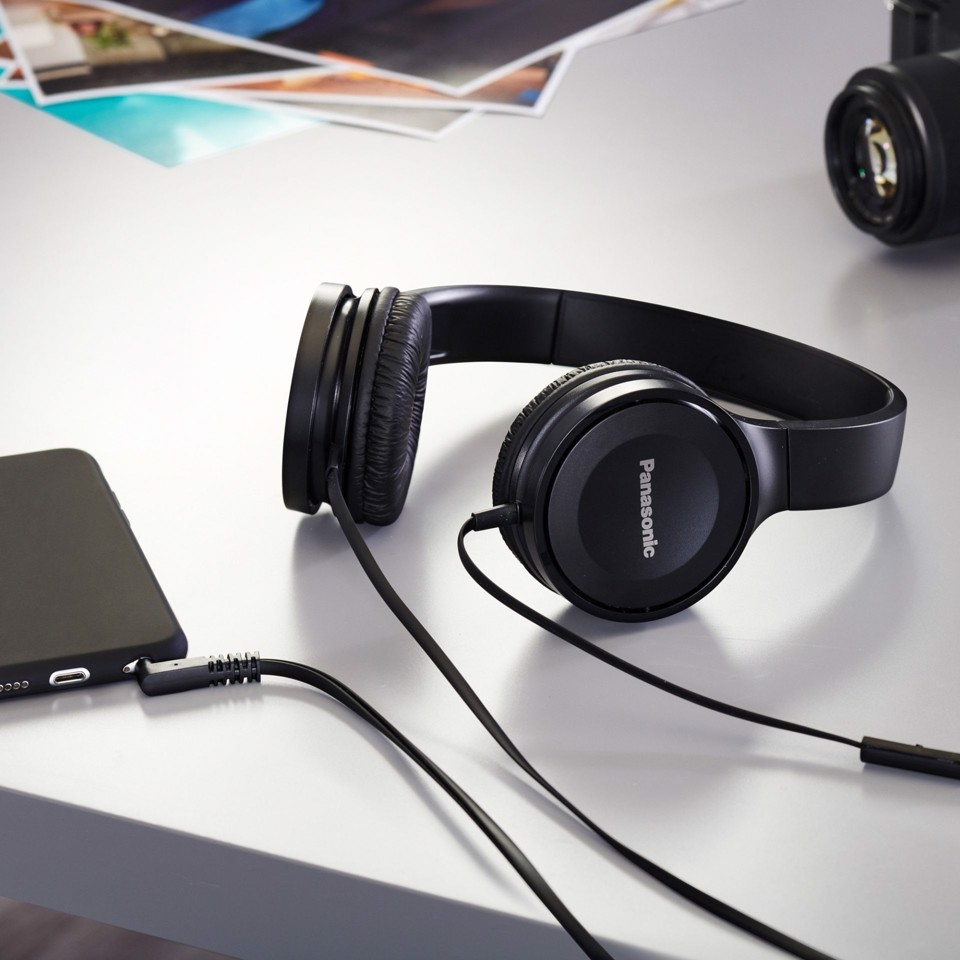 Panasonic Cuffie a Padiglione con cavo RP-HF100ME-K, con mic