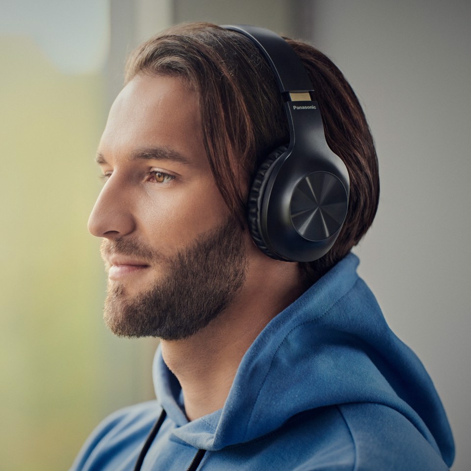Panasonic Cuffie a Padiglione Wireless RB-HX220BDEK, Nero