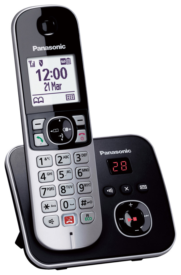 Panasonic KX-TG6861 Telefono DECT Identificatore di chiamata Nero, Grigio