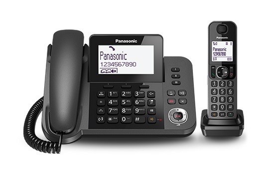 Panasonic KX-TGF320EXM - Telefono cordless con segreteria telefonica, nero