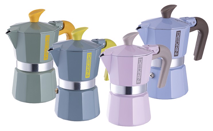 Pedrini MyMoka Mix Moka Blu, Verde, Rosa