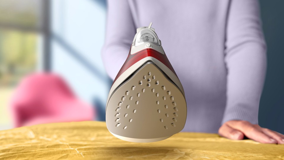 Philips 2000 series DST2010/40 ferro da stiro Ferro a vapore Piastra antiaderente Rosso, Bianco