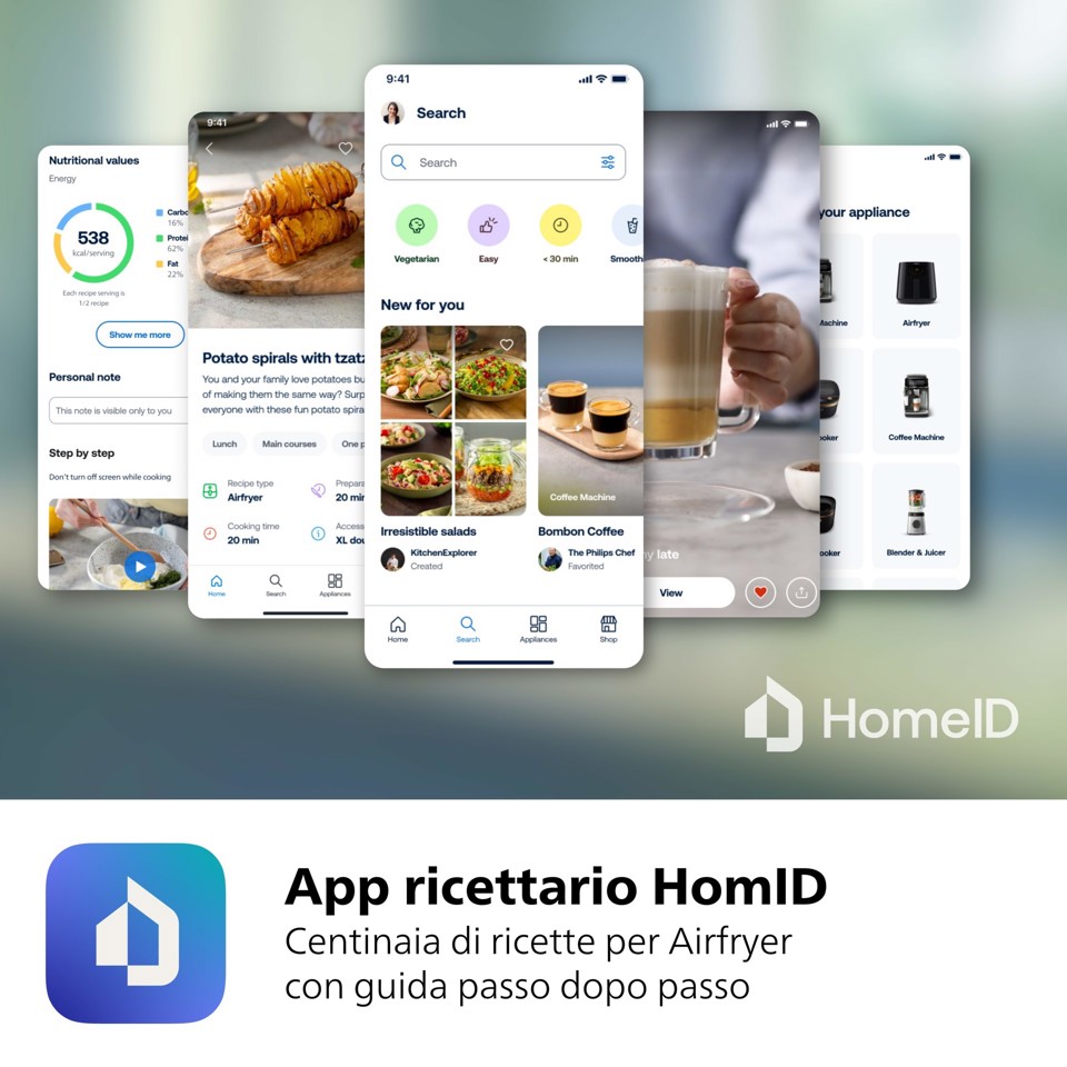 Philips 5000 series Airfryer HD9285/00, 7.2L, Friggitrice 16-in-1, App per ricette