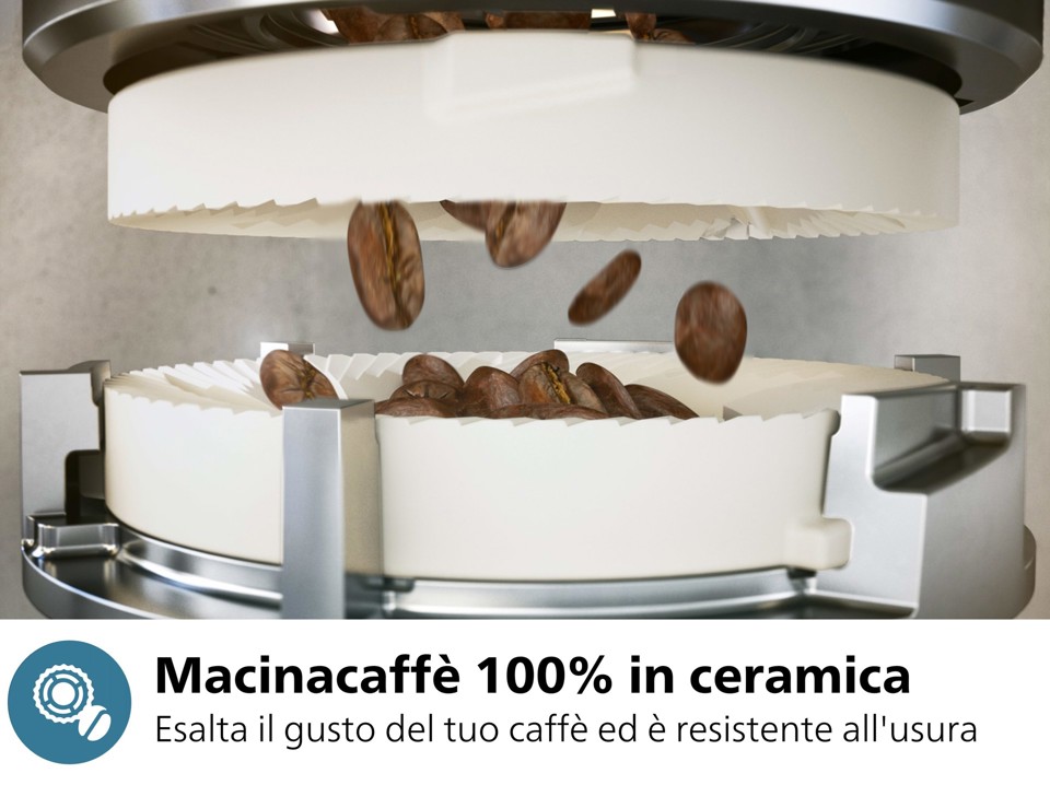 Philips 5500 series LatteGo EP5547/90 Macchina caffè automatica, 20 bevande, cappuccinatore, 1.8 L, macine in ceramica