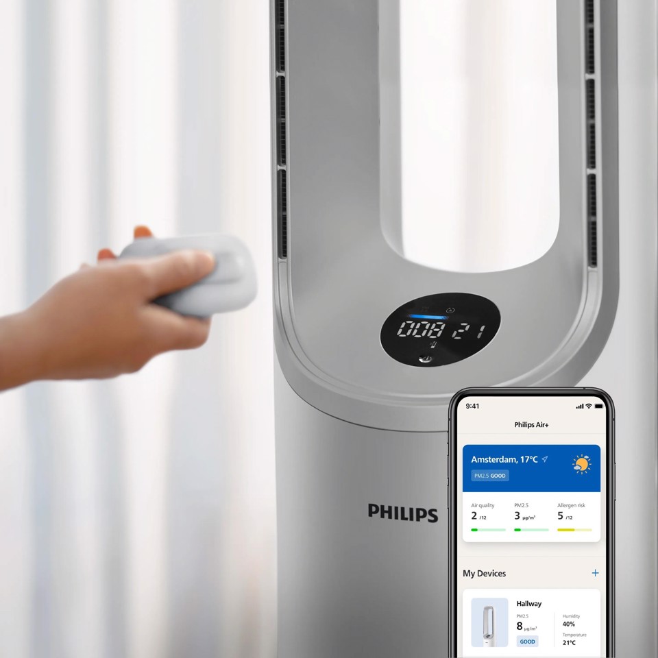 Philips Air Performer 7000 series AMF765/10 Purificatore d'aria e ventilatore 2 in 1