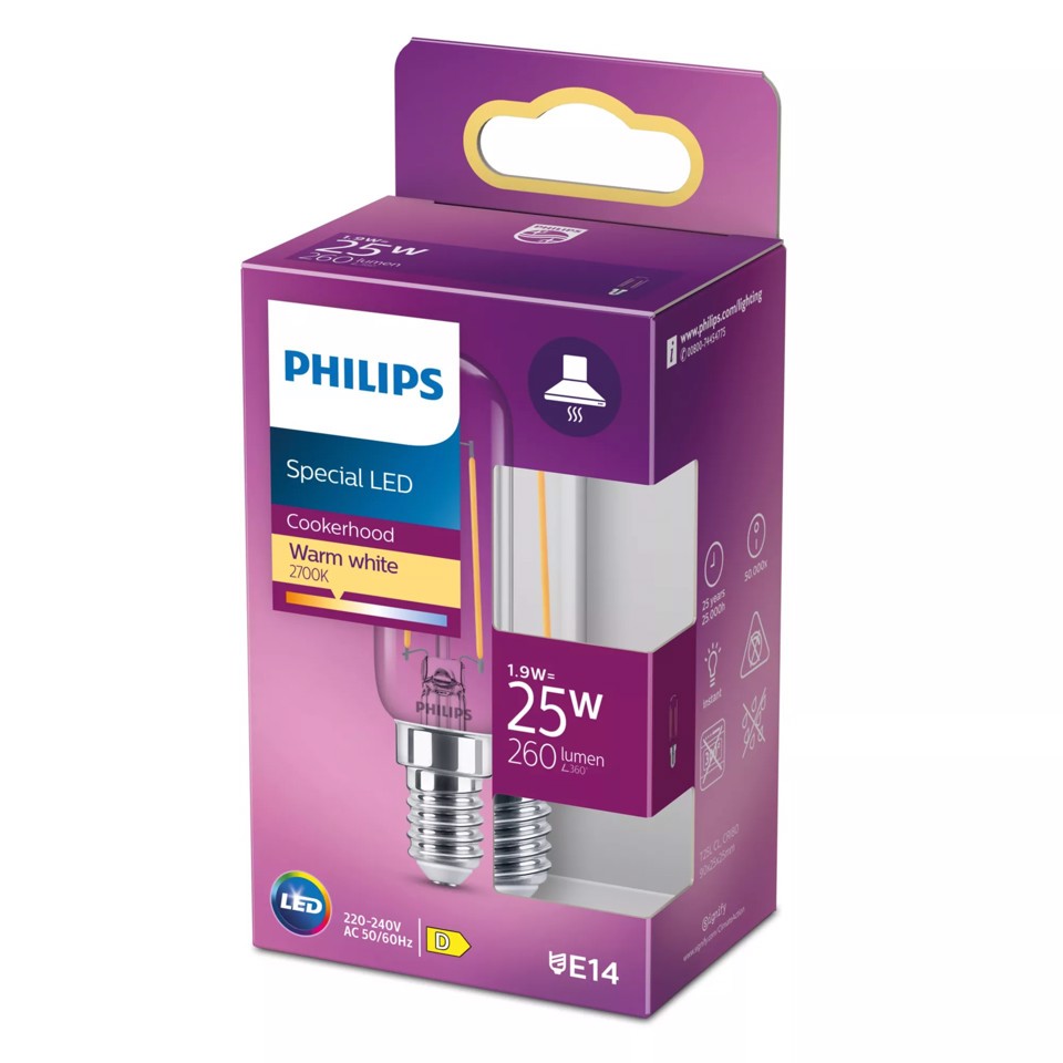 Philips Lamp. cand. trasp. filam. 25W T25L E14