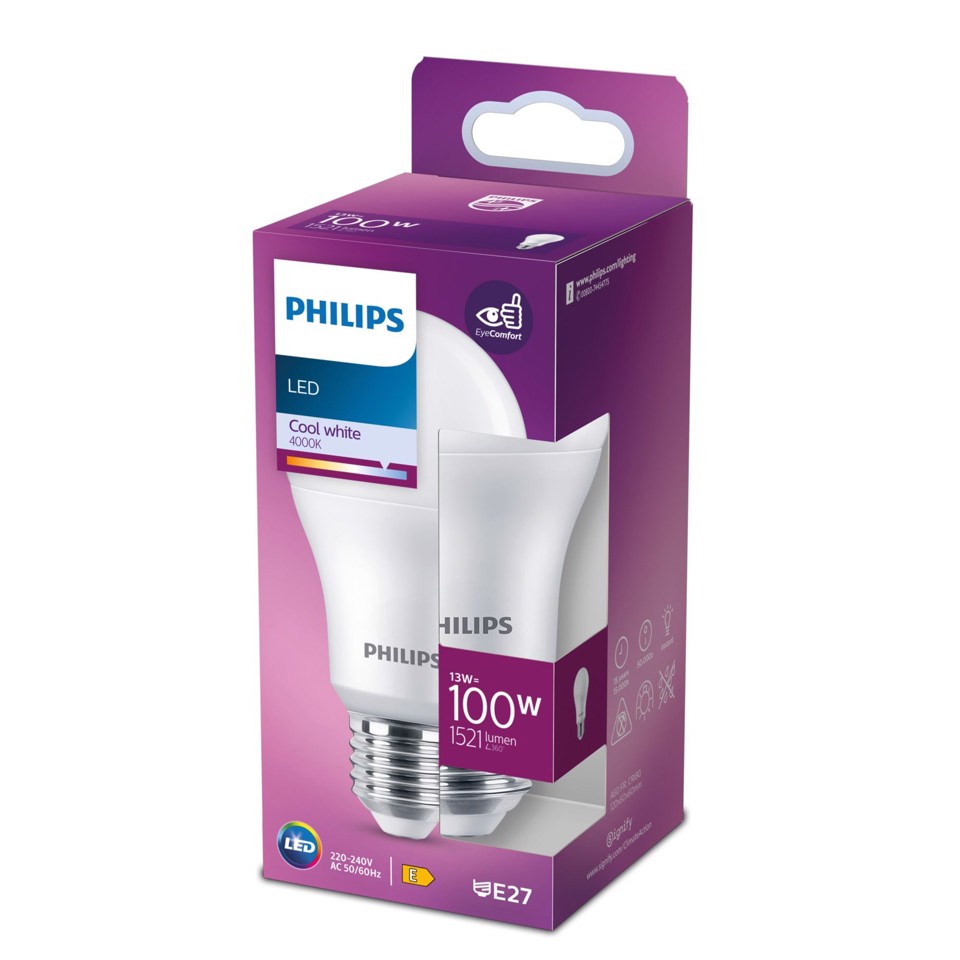 Philips Lampadina 100 W A60 E27