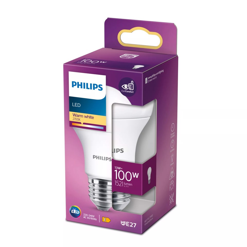Philips Lampadina 100 W A60 E27