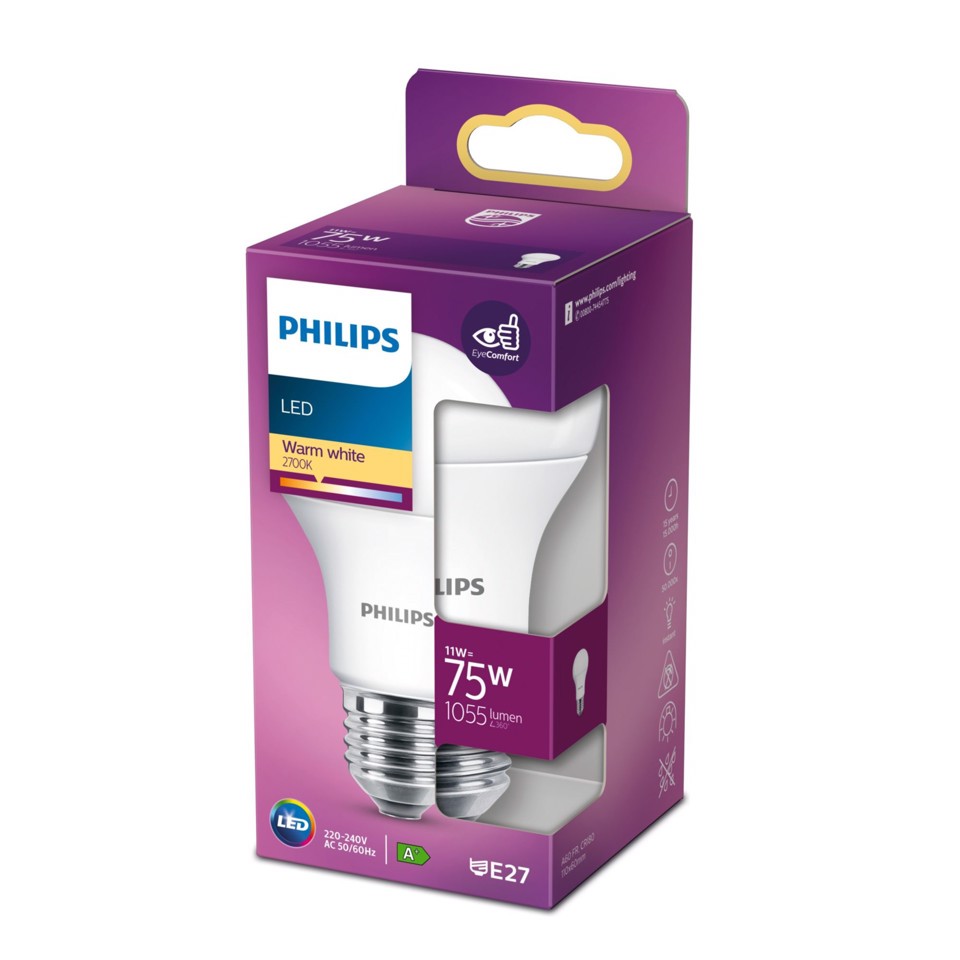 Philips Lampadina 75 W A60 E27