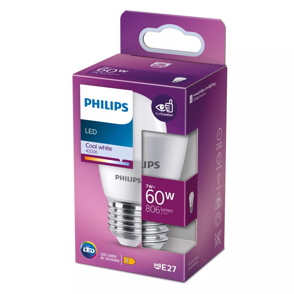 Philips Lampadina candela 60 W P48 E27