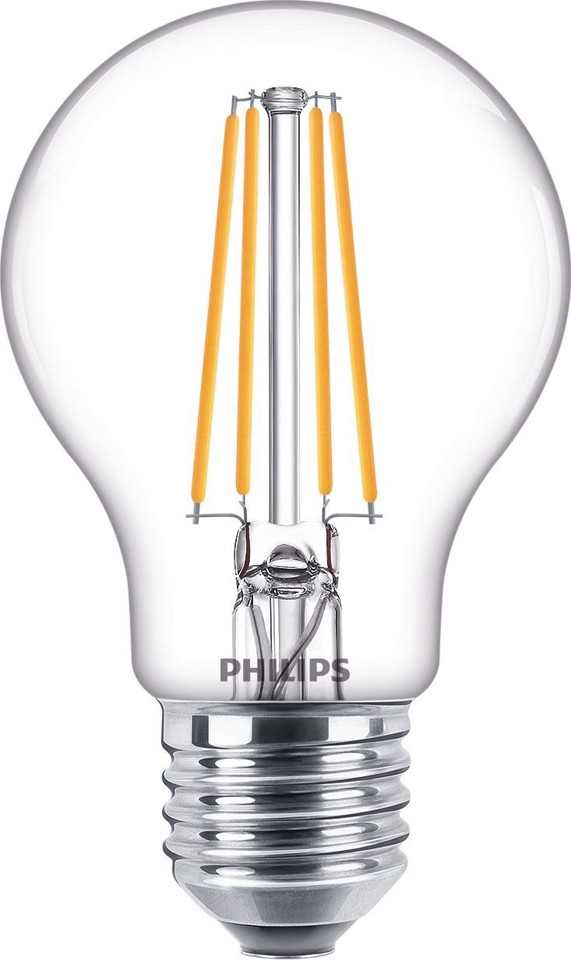 Philips Lampadina trasparente a filamento - 60 W A60 E27
